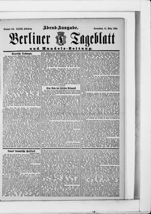 Berliner Tageblatt und Handels-Zeitung vom 31.03.1894