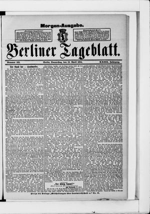 Berliner Tageblatt und Handels-Zeitung vom 12.04.1894