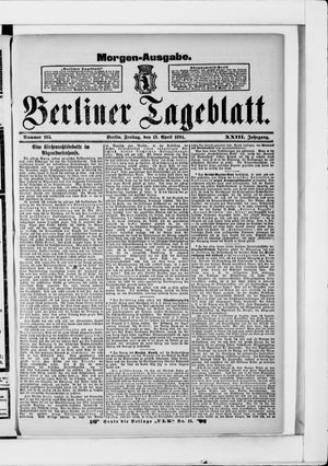 Berliner Tageblatt und Handels-Zeitung vom 13.04.1894