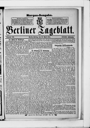 Berliner Tageblatt und Handels-Zeitung vom 20.04.1894