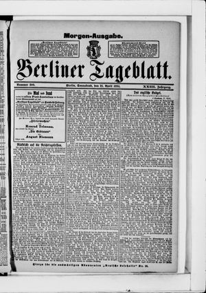 Berliner Tageblatt und Handels-Zeitung vom 21.04.1894