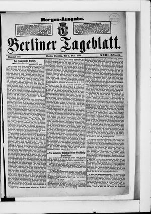 Berliner Tageblatt und Handels-Zeitung vom 01.05.1894