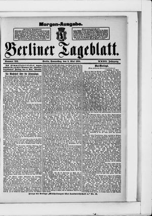 Berliner Tageblatt und Handels-Zeitung vom 03.05.1894