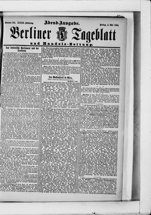 Berliner Tageblatt und Handels-Zeitung vom 03.05.1894