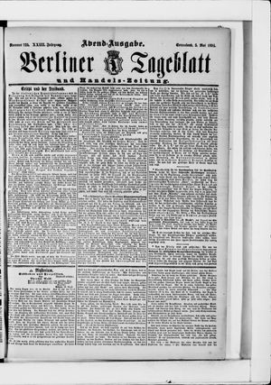 Berliner Tageblatt und Handels-Zeitung vom 05.05.1894