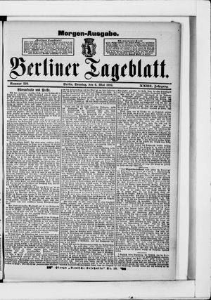 Berliner Tageblatt und Handels-Zeitung on May 6, 1894