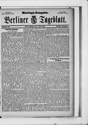 Berliner Tageblatt und Handels-Zeitung on May 7, 1894