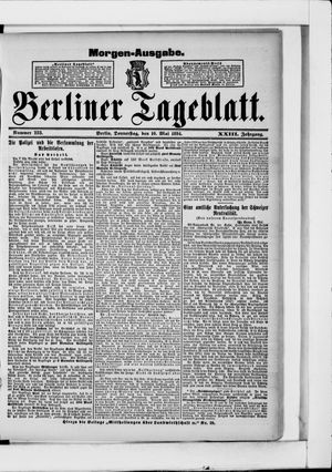 Berliner Tageblatt und Handels-Zeitung on May 10, 1894