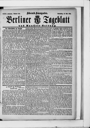 Berliner Tageblatt und Handels-Zeitung on May 10, 1894
