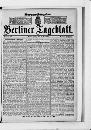 Berliner Tageblatt und Handels-Zeitung vom 11.05.1894