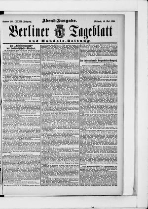 Berliner Tageblatt und Handels-Zeitung vom 16.05.1894