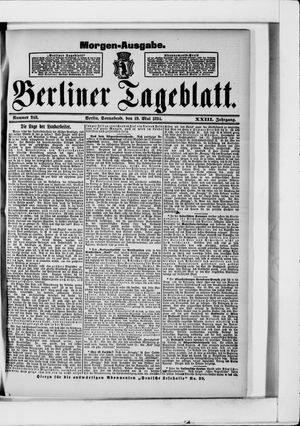Berliner Tageblatt und Handels-Zeitung vom 19.05.1894