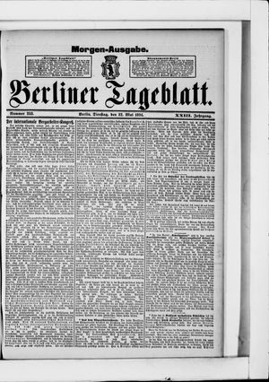 Berliner Tageblatt und Handels-Zeitung on May 22, 1894