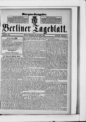 Berliner Tageblatt und Handels-Zeitung on May 23, 1894