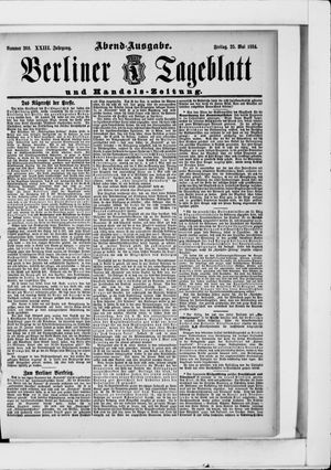 Berliner Tageblatt und Handels-Zeitung vom 25.05.1894