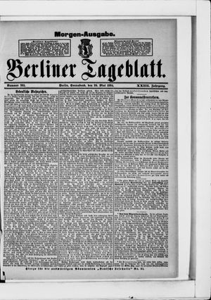 Berliner Tageblatt und Handels-Zeitung on May 26, 1894