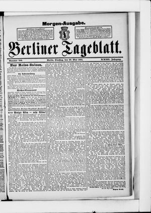 Berliner Tageblatt und Handels-Zeitung on May 29, 1894