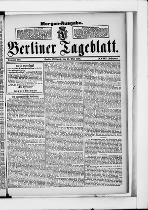 Berliner Tageblatt und Handels-Zeitung vom 30.05.1894