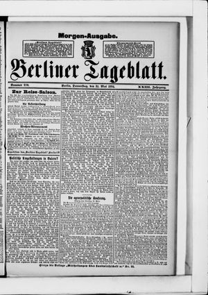 Berliner Tageblatt und Handels-Zeitung vom 31.05.1894