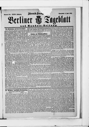 Berliner Tageblatt und Handels-Zeitung on Jun 2, 1894