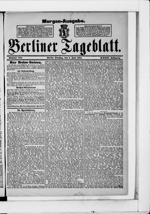 Berliner Tageblatt und Handels-Zeitung vom 05.06.1894