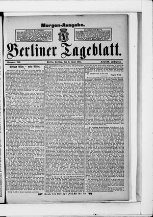 Berliner Tageblatt und Handels-Zeitung vom 08.06.1894