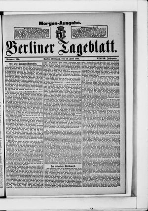 Berliner Tageblatt und Handels-Zeitung vom 13.06.1894