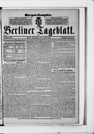 Berliner Tageblatt und Handels-Zeitung vom 14.06.1894