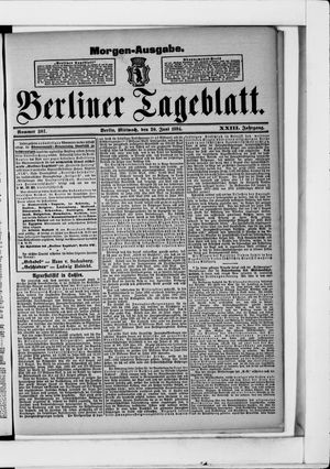 Berliner Tageblatt und Handels-Zeitung on Jun 20, 1894