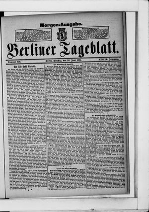 Berliner Tageblatt und Handels-Zeitung vom 26.06.1894