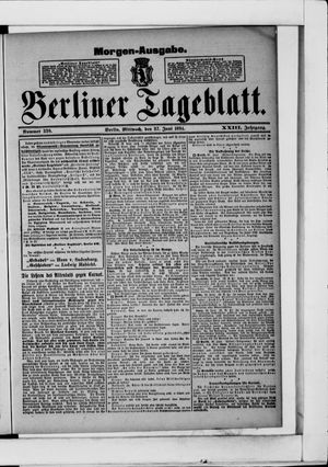 Berliner Tageblatt und Handels-Zeitung vom 27.06.1894