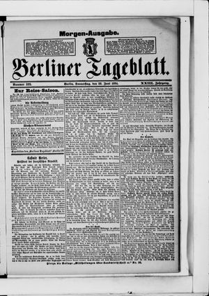 Berliner Tageblatt und Handels-Zeitung on Jun 28, 1894