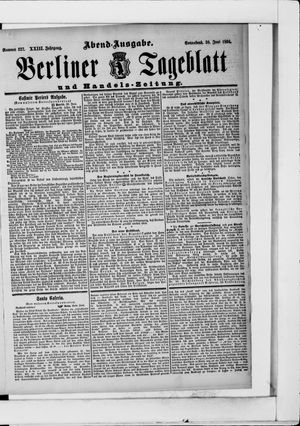 Berliner Tageblatt und Handels-Zeitung vom 30.06.1894