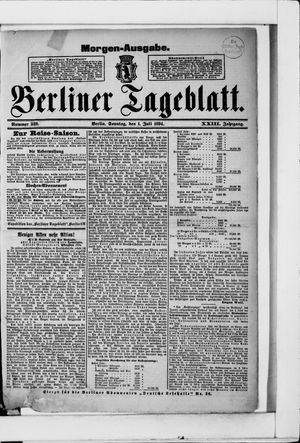 Berliner Tageblatt und Handels-Zeitung on Jul 1, 1894
