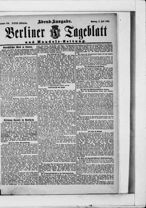Berliner Tageblatt und Handels-Zeitung vom 02.07.1894