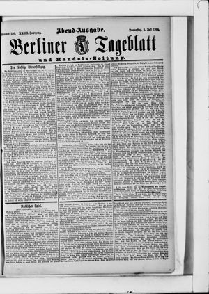 Berliner Tageblatt und Handels-Zeitung vom 05.07.1894