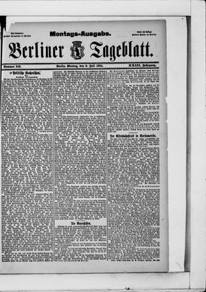 Berliner Tageblatt und Handels-Zeitung vom 09.07.1894