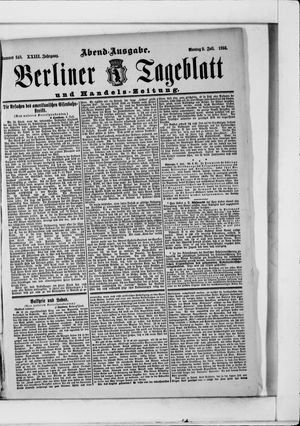 Berliner Tageblatt und Handels-Zeitung vom 09.07.1894