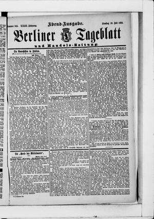 Berliner Tageblatt und Handels-Zeitung vom 10.07.1894