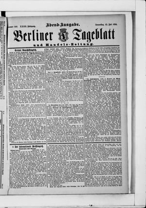 Berliner Tageblatt und Handels-Zeitung vom 12.07.1894