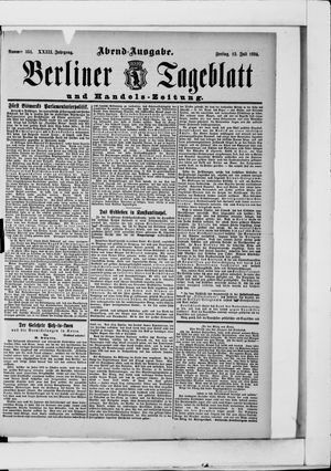 Berliner Tageblatt und Handels-Zeitung vom 13.07.1894
