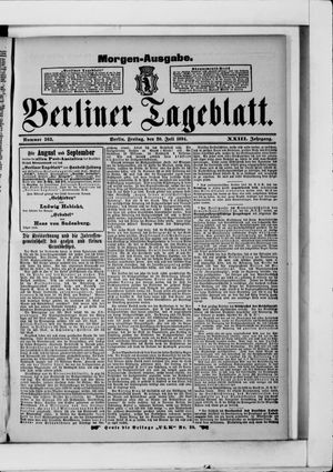 Berliner Tageblatt und Handels-Zeitung on Jul 20, 1894