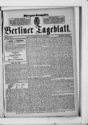 Berliner Tageblatt und Handels-Zeitung vom 21.07.1894