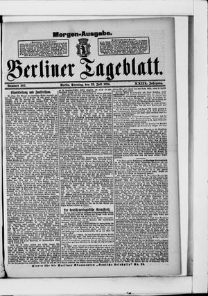Berliner Tageblatt und Handels-Zeitung vom 22.07.1894