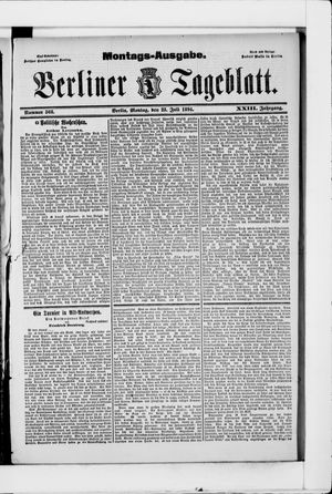 Berliner Tageblatt und Handels-Zeitung vom 23.07.1894