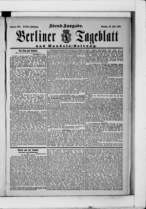 Berliner Tageblatt und Handels-Zeitung on Jul 23, 1894