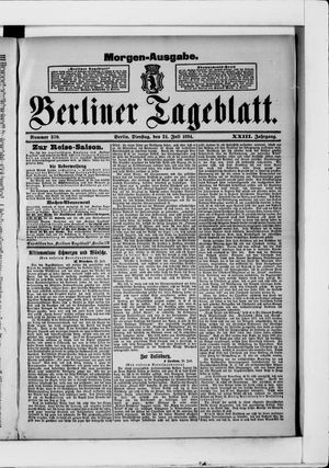 Berliner Tageblatt und Handels-Zeitung vom 24.07.1894