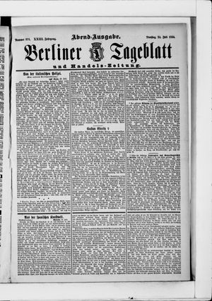 Berliner Tageblatt und Handels-Zeitung on Jul 24, 1894