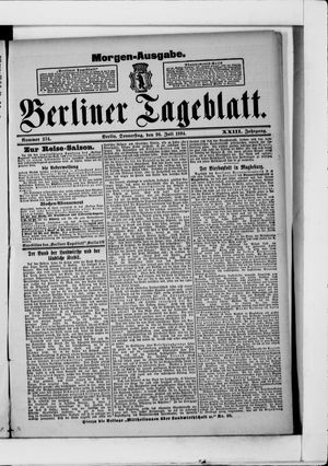 Berliner Tageblatt und Handels-Zeitung vom 26.07.1894