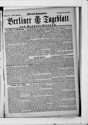 Berliner Tageblatt und Handels-Zeitung vom 26.07.1894